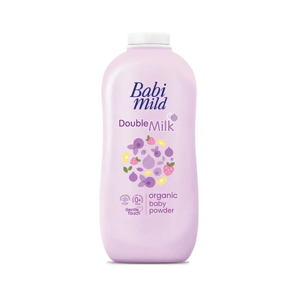 Babi Mild Double Milk Organic Baby Powder 350g - Image 4