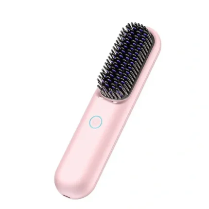 Wireless Straight Hair Comb is a portable hair-styling tool designed to smooth