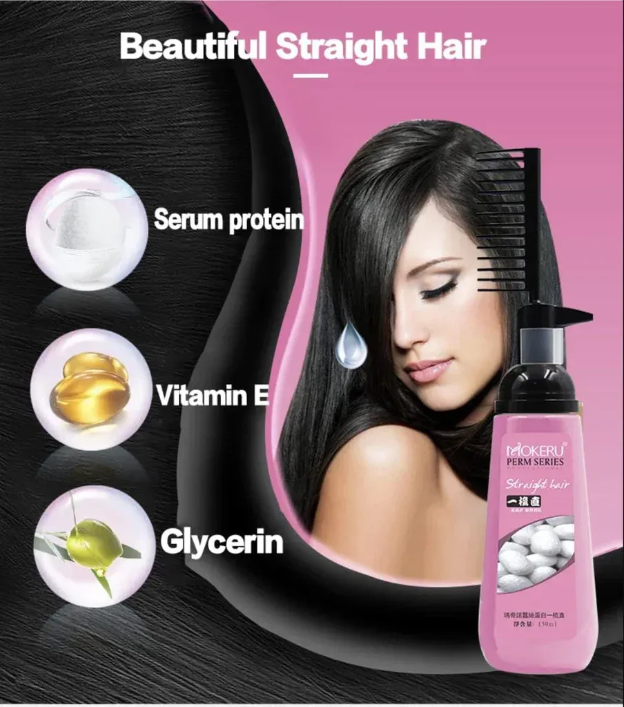 Mokeru Smooth Hair Nourishing Straight Hair Cream Treatment With Brush 150m - Image 2