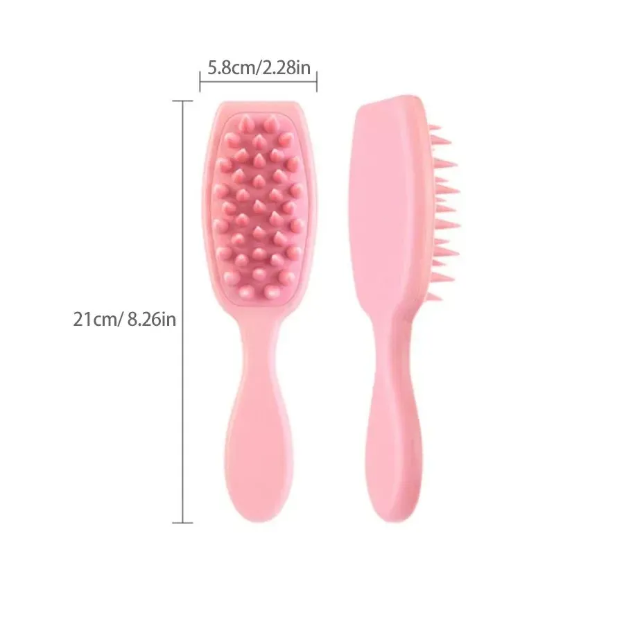 Silicone Shampoo Scalp Massager Brush, Long Handle, Soft & Comfortable Brush - Image 4