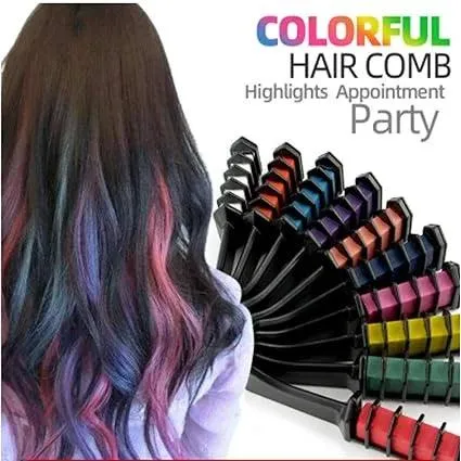 10 Pcs of Colorful Hair Dye Comb Set - Hair Chalks - Image 4