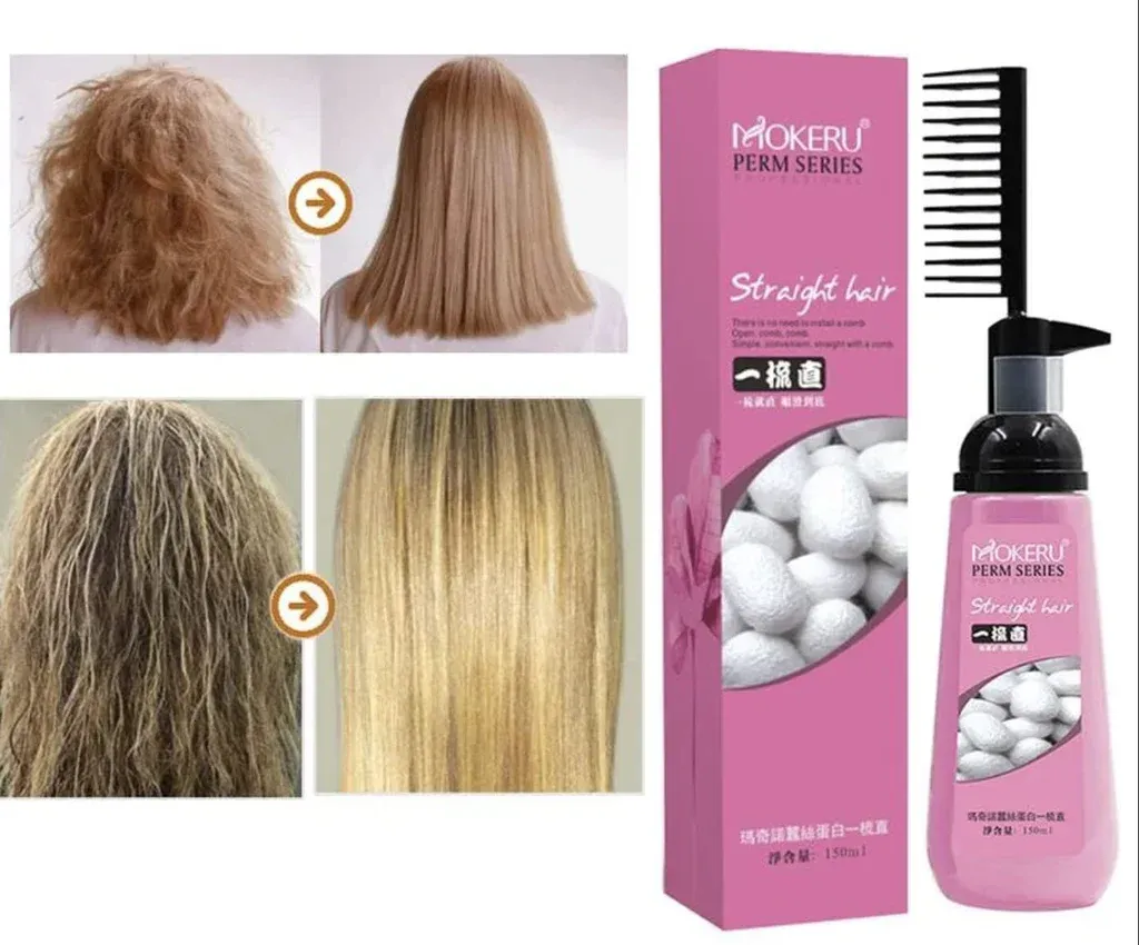 Mokeru Smooth Hair Nourishing Straight Hair Cream Treatment With Brush 150m - Image 4