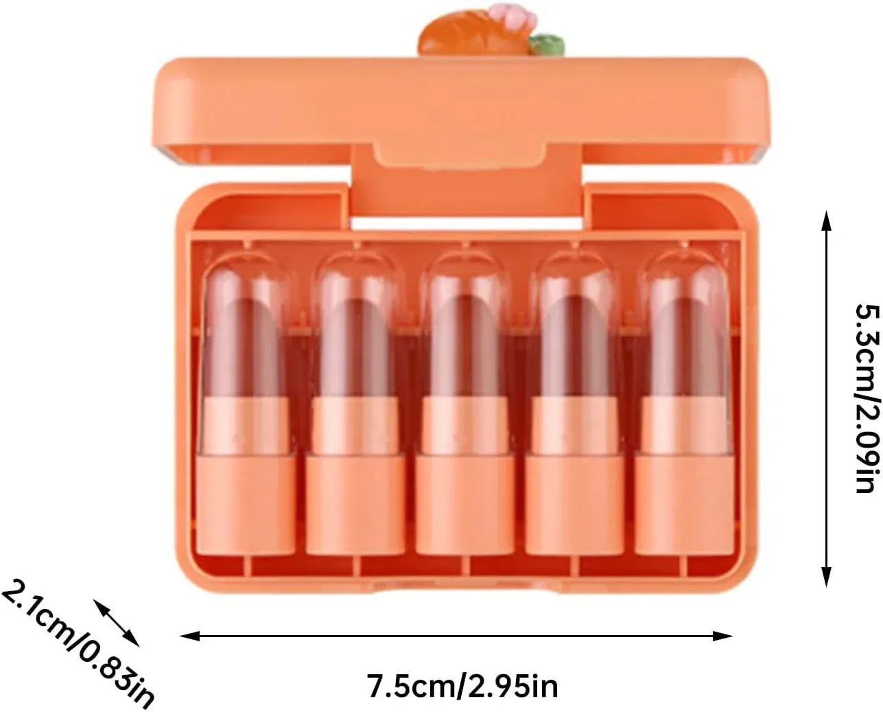 Dragon Ranee Carrot Mini Lipstick 5Pcs Set - Image 5