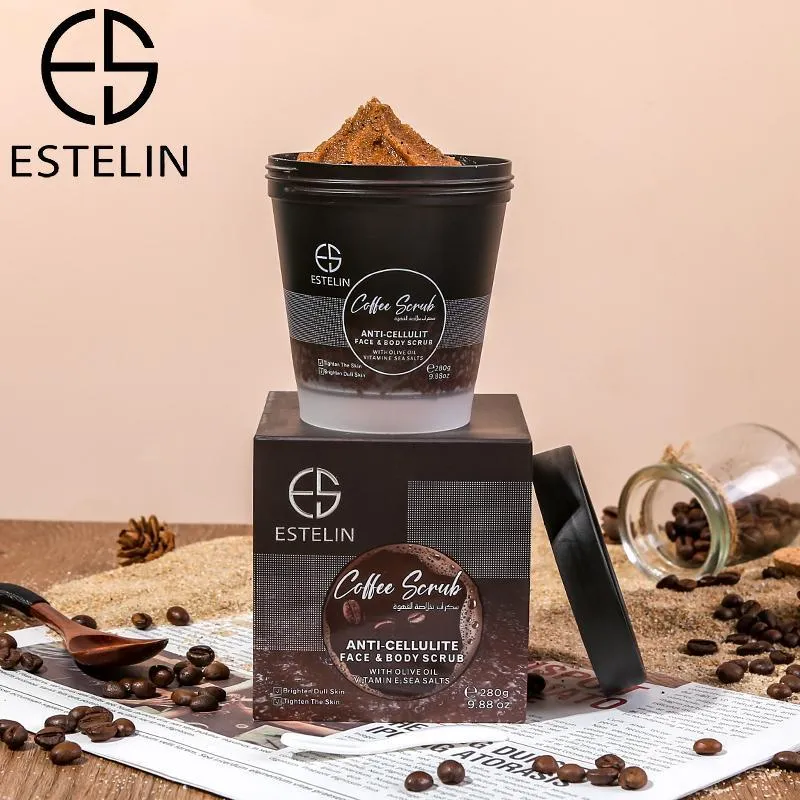 Estelin Coffee Scrub Anti Cellulite Face & Body Scrub 280g - Image 4