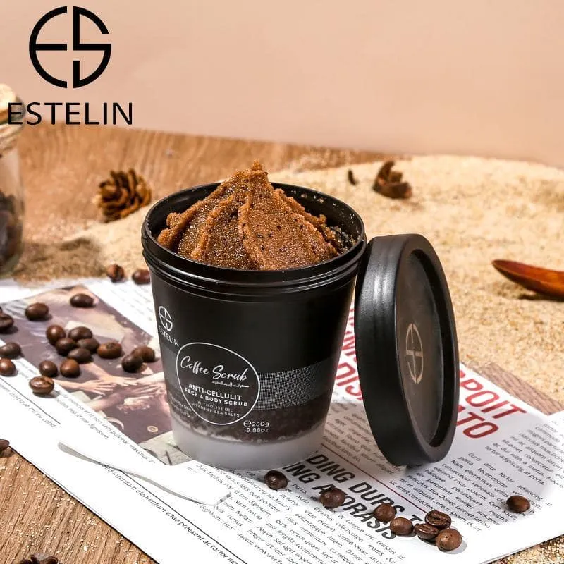 Estelin Coffee Scrub Anti Cellulite Face & Body Scrub 280g - Image 5