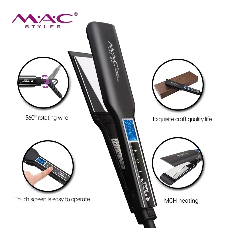 Mac Styler Digital Touch Screen 450f High Temperature Hair Straightener