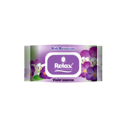 Relax Violet Essence Facial Wipes 72s