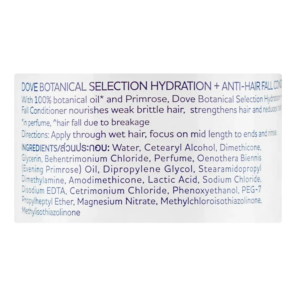 Key Benefits: Hydration Boost: Delivers essential moisture to dry and fragile hair strands, improving overall softness, smoothness, and manageability. Anti-Hair Fall Action: Formulated to strengthen hair from root to tip, helping to reduce hair fall caused by breakage, particularly in weak and brittle hair types. Botanical Blend: Infused with natural-origin ingredients known for their nourishing and fortifying properties, ensuring deep care without harsh additives. Paraben-Free: The clean formulation is made without parabens, making it suitable for those seeking gentler hair care options. Restores Resilience: Regular use helps to restore the hair's natural strength and resilience, making strands less prone to damage and breakage.