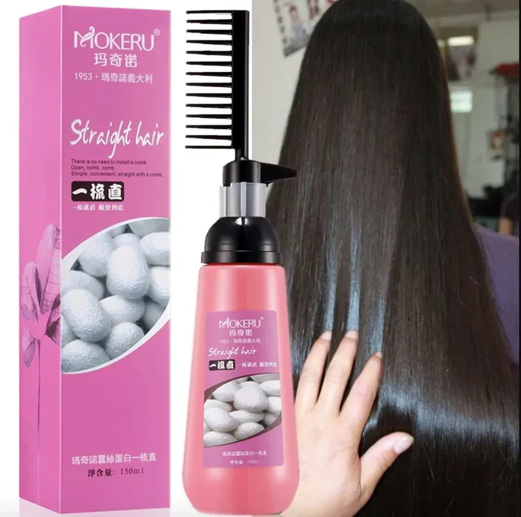 Mokeru Smooth Hair Nourishing Straight Hair Cream Treatment With Brush 150m - Image 5