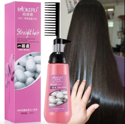 Mokeru Smooth Hair Nourishing Straight Hair Cream Treatment With Brush 150m
