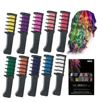 10 Pcs of Colorful Hair Dye Comb Set - Hair Chalks - Image 5