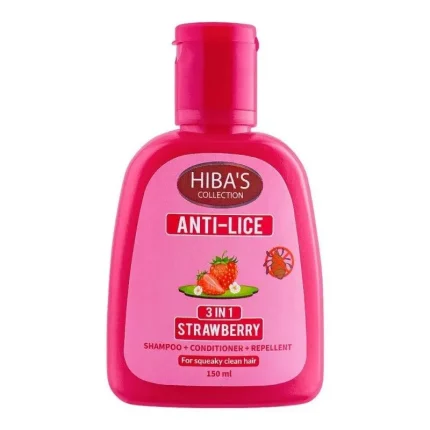 Hiba's Collection Anti Lice 3-In-1 Strawberry Shampoo + Conditioner + Repellant - 150ml