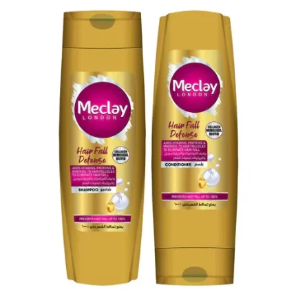 Meclay London Hair Fall Defense Shampoo - 185ml + Conditioner - 180ml Pair Box