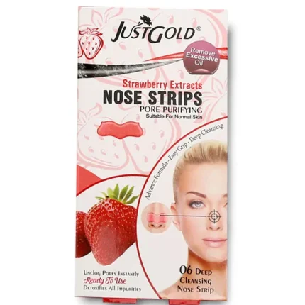 Just Gold Nose Wax Strips Strawberry Extracts