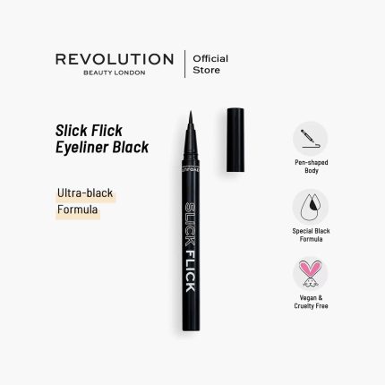 Revolution Relove Slick Flick Eyeliner Black 0.5ml