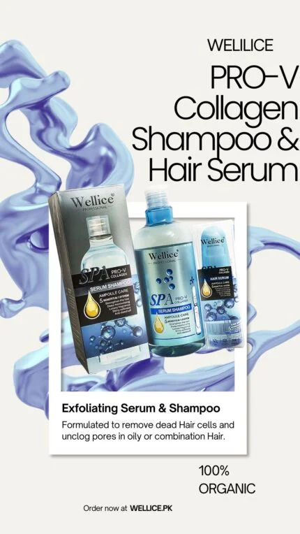 Wellice PRO-V Collagen Shampoo & Hair Serum - Image 3