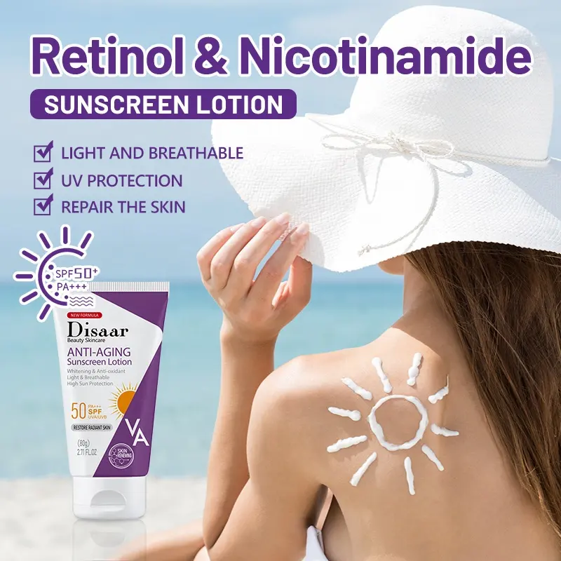 Disaar Anti-Aging Sunscreen Lotion SPF 50 UV Protection β 80g