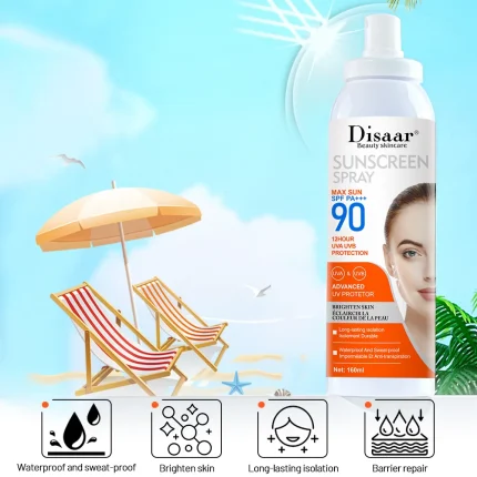 Disaar Max Sun SPF 90 PA+++ – High Protection, Lightweight & Non-Greasy - 160ml