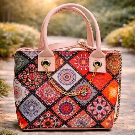 Mandala Mosaic Patchwork Handbag β Boho Bloom Edition