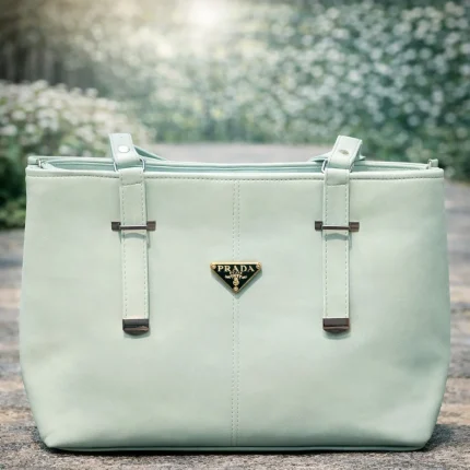 Prada Mint Crest Handbag β Garden Aura Edition