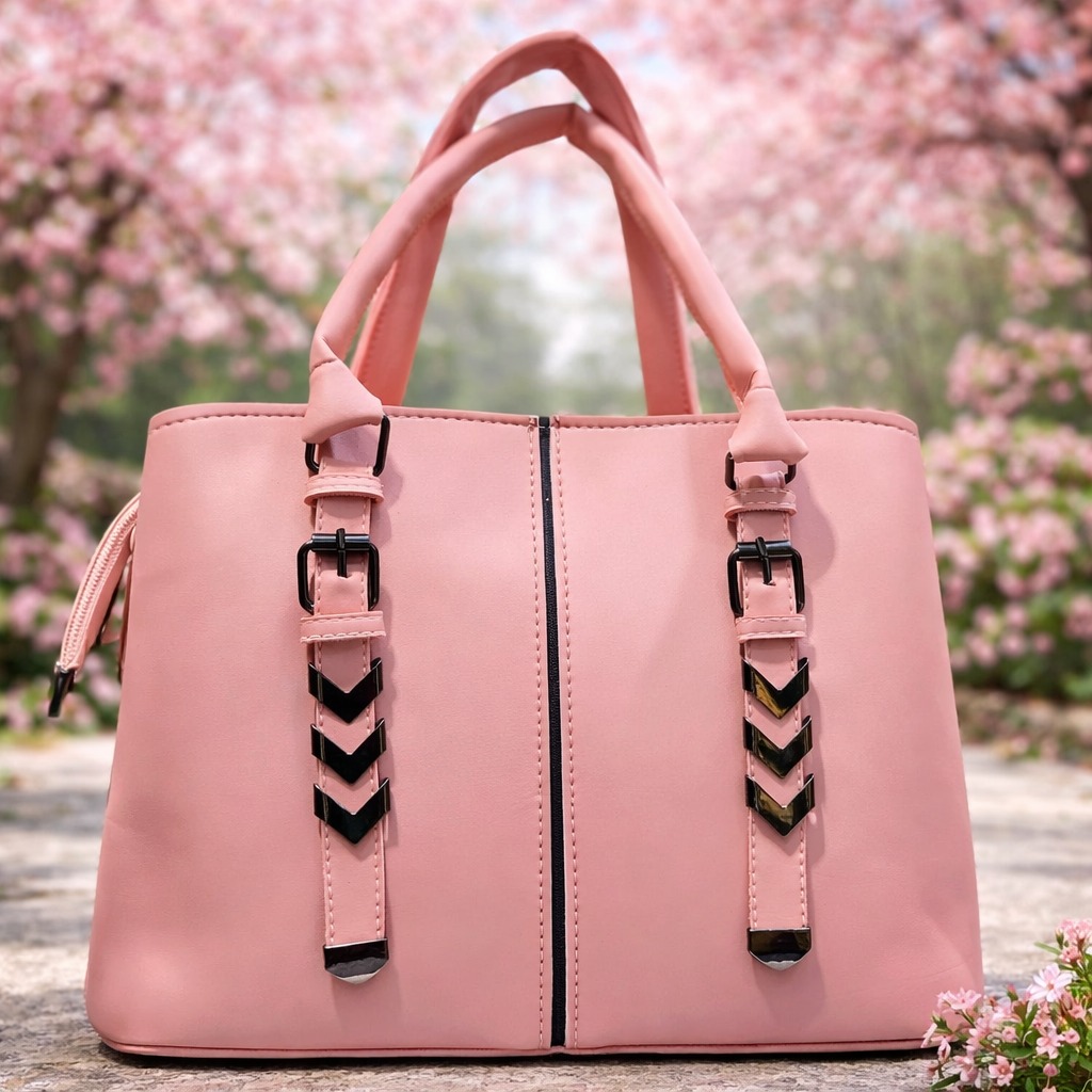 Blush Chevron Bloom Handbag β Sakura Edition