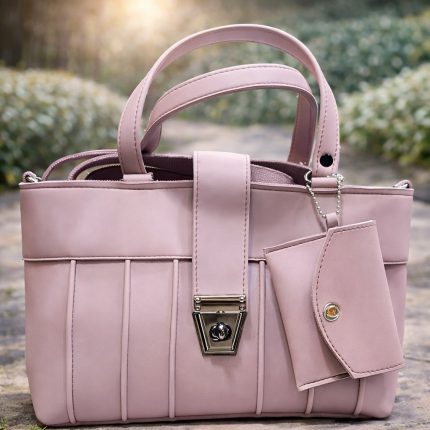Blush Stitch Charm Handbag – Petal Path Edition