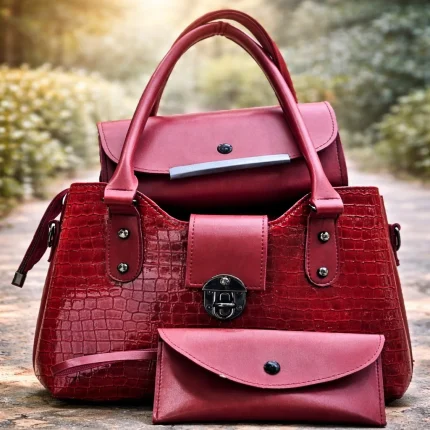 Crimson Luxe Trio – Ruby Texture Edition